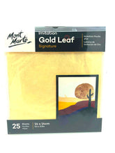 Mont Marte Imitation Gold/Silver Leafs 14x14cm 25 Sheets